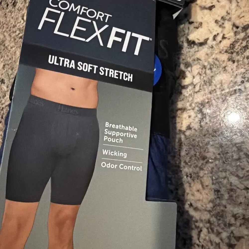 Hanes Comfort Flex Fit Ultra Soft Supportive Pouch 3-Pack Boxer Briefs Small NEW
